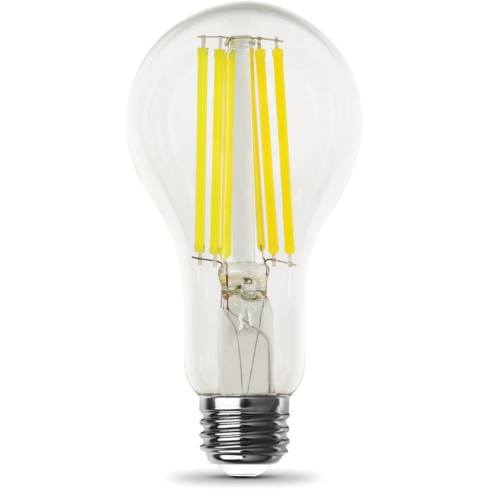 image:imageFeit Electric A21 LED Filament Light Bulb 150W Equivalent 2605 Lumens Bright White 3000K Dimmable E26 Base Clear Glass Decorative Vintage Style 15000Hour Lifetime OM150DMCL830FIL3000k Bright White