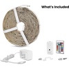 image:imageFeit Electric 100ft Chasing amp Tunable White LED Tape Light Dimmable RGB Colors Cuttable for Custom Fit Slim 04Inch Width IndoorOutdoor Plugin Light Strip Remote Controlled TAPE1200CHASERGB  Tunable White