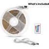 image:imageFeit Electric 100ft Chasing amp Tunable White LED Tape Light Dimmable RGB Colors Cuttable for Custom Fit Slim 04Inch Width IndoorOutdoor Plugin Light Strip Remote Controlled TAPE1200CHASERGB Red  Green  Blue