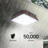 image:imageFeit Electric 10in LED Canopy Light 5CCT Selectable 4000 Lumens 44W Wet Rated DieCast Aluminum Housing 50000Hour Lifetime Bronze Outdoor Commercial Security Ceiling Fixture S10CNPY5CCTBZ3000K6500K White