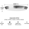 image:imageFeit Electric 11 Round LED Flat Panel Light Adjustable White 5 Color Temperatures Night Light Mode Dimmable Slim Profile with Interchangeable Magnetic Frames FP11RT5CCTNLWHBrushed Nickel