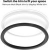 image:imageFeit Electric 11 Round LED Flat Panel Light Adjustable White 5 Color Temperatures Night Light Mode Dimmable Slim Profile with Interchangeable Magnetic Frames FP11RT5CCTNLWHMatte Black
