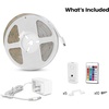 image:imageFeit Electric 16 ft COB LED Tape Light 3000K Remote Dimming PluginRGB Red  Green  Blue