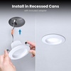 image:imageFeit Electric 4in LED Canless Recessed Downlights 5CCT 50W Eq 4 Pack1 Count Pack of 1