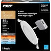 image:imageFeit Electric 6in LED Canless Recessed Downlight 85W Eq Slim Night Light4 Count Pack of 1