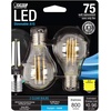 image:imageFeit Electric A15 Enhance LED Light Bulbs 75W Eq Soft White 2 Pack5000k Daylight