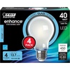 image:imageFeit Electric A19 LED Light Bulb 40W Equivalent Dimmable 450 Lumens E26 Base 2700K Soft White 90 CRI 88W Standard Glass Filament Lighting Bulbs 17000Hour Lifetime A1940927CAFIL4 4 Pack5000k Daylight