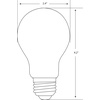 image:imageFeit Electric A19 LED Light Bulb 60W Equivalent Dimmable 800 Lumens E26 Med Base 5000K Daylight 90 CRI 88W Standard Glass Filament Lighting Bulbs 13Year Lifetime A1960950CAFIL4 4 Pack5000k Daylight