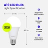 image:imageFeit Electric A19 LED Light Bulbs 100W Equivalent 1500 Lumens Neutral White 3000K 15W 11000Hour Lifespan General Purpose IndoorCommercial Use A160083510KLED4 4 Pack5000k Daylight