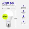 image:imageFeit Electric A19 LED Light Bulbs 60W Equivalent Non Dimmable 800 Lumens E26 Standard Base 5000k Daylight 80 CRI 10 Year Lifetime Energy Efficient 24 Pack A80085010KLEDMP243500k Neutral White