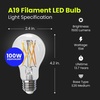 image:imageFeit Electric A19 LED Light Filament Bulb 100W Equivalent Dimmable E26 Base 2700K Soft White Vintage Edison Clear Glass Light Bulb for Home Office 13Year Lifetime A100CL927CAFIL24 8 Pack2700k Soft White
