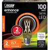 image:imageFeit Electric A19 LED Light Filament Bulb 100W Equivalent Dimmable E26 Base 2700K Soft White Vintage Edison Clear Glass Light Bulb for Home Office 13Year Lifetime A100CL927CAFIL24 8 Pack2700k Soft White