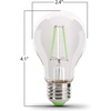 image:imageFeit Electric A19TGLED6 25W Equivalent Dimmable Clear Glass Filament Colored LED Light Bulbs Green 6Pack 24 D x 4 HBlue