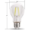 image:imageFeit Electric A19TGLED6 25W Equivalent Dimmable Clear Glass Filament Colored LED Light Bulbs Green 6Pack 24 D x 4 HBlue