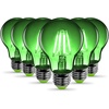 image:imageFeit Electric A19TGLED6 25W Equivalent Dimmable Clear Glass Filament Colored LED Light Bulbs Green 6Pack 24 D x 4 HGreen