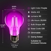 image:imageFeit Electric A19TGLED6 25W Equivalent Dimmable Clear Glass Filament Colored LED Light Bulbs Green 6Pack 24 D x 4 HPurple