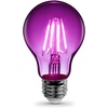 image:imageFeit Electric A19TGLED6 25W Equivalent Dimmable Clear Glass Filament Colored LED Light Bulbs Green 6Pack 24 D x 4 HPurple