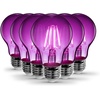 image:imageFeit Electric A19TGLED6 25W Equivalent Dimmable Clear Glass Filament Colored LED Light Bulbs Green 6Pack 24 D x 4 HPurple