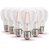 image:imageFeit Electric A19TGLED6 25W Equivalent Dimmable Clear Glass Filament Colored LED Light Bulbs Green 6Pack 24 D x 4 HRed