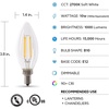 image:imageFeit Electric B10 Enhance LED Light Bulb 40W Eq Torpedo Tip 6 Pack2700k Soft White