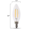 image:imageFeit Electric B10 Enhance LED Light Bulb 40W Eq Torpedo Tip 6 Pack5000k Daylight