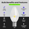 image:imageFeit Electric BP7C7827LED4 06W 7W Equivalent 30 Lumen Candelabra Base Four LED C7 Night Light Bulb 21 H x 09 D 2700K Soft White 4 Piece2700k Soft White