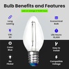 image:imageFeit Electric BPC7BLEDG226 7W Equivalent 05 Watt Candelabra Base Holiday Party Decorative LED C7 Light Bulb 215 H x 1 D Blue 12Blue
