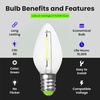 image:imageFeit Electric BPC7BLEDG226 7W Equivalent 05 Watt Candelabra Base Holiday Party Decorative LED C7 Light Bulb 215 H x 1 D Blue 12Green