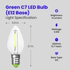 image:imageFeit Electric BPC7BLEDG226 7W Equivalent 05 Watt Candelabra Base Holiday Party Decorative LED C7 Light Bulb 215 H x 1 D Blue 12Green