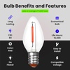 image:imageFeit Electric BPC7BLEDG226 7W Equivalent 05 Watt Candelabra Base Holiday Party Decorative LED C7 Light Bulb 215 H x 1 D Blue 12Red
