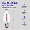 image:imageFeit Electric BPC7BLEDG226 7W Equivalent 05 Watt Candelabra Base Holiday Party Decorative LED C7 Light Bulb 215 H x 1 D Blue 12Red