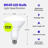 image:imageFeit Electric BR40 LED Light Bulbs 65W Eq Dimmable Soft White 6 Pack2700k Soft White