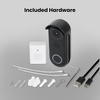 image:imageFeit Electric Doorbell Camera 24 GHz WiFi No Hub TwoWay Audio Motion Detection Night Vision 1080p HD Micro SD Card Storage Wireless Chime Included Hardwired CAMDoorWiFiBlack