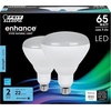 image:imageFeit Electric Enhance BR40 LED Light Bulbs 65W Eq Soft White 12 Pack5000k Daylight White