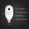 image:imageFeit Electric Indoor Security Camera with Motion Detection 30ft Night Vision Pan and Tilt Head 24GHz WiFi 2Way Audio 1080p HD Works with Alexa amp Google Asst Plugin White CAMPANWiFiG2Bulb Security Cam