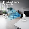 image:imageFeit Electric Indoor Security Camera with Motion Detection 30ft Night Vision Pan and Tilt Head 24GHz WiFi 2Way Audio 1080p HD Works with Alexa amp Google Asst Plugin White CAMPANWiFiG2New Gen Security Cam