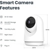 image:imageFeit Electric Indoor Security Camera with Motion Detection 30ft Night Vision Pan and Tilt Head 24GHz WiFi 2Way Audio 1080p HD Works with Alexa amp Google Asst Plugin White CAMPANWiFiG2New Gen Baby Cam