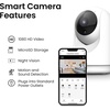 image:imageFeit Electric Indoor Security Camera with Motion Detection 30ft Night Vision Pan and Tilt Head 24GHz WiFi 2Way Audio 1080p HD Works with Alexa amp Google Asst Plugin White CAMPANWiFiG2Old Gen Baby Cam