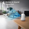 image:imageFeit Electric Indoor Security Camera with Motion Detection 30ft Night Vision Pan and Tilt Head 24GHz WiFi 2Way Audio 1080p HD Works with Alexa amp Google Asst Plugin White CAMPANWiFiG2New Gen Baby Cam