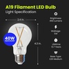 image:imageFeit Electric LED Clear A19 Medium Base Light Bulb  40W Equivalent  15 Year Life  450 Lumen  2700K Soft White  Dimmable  4Pack