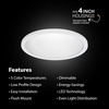 image:imageFeit Electric LED Flush Mount Ceiling Light Fits 4 Inch Cans 5CCT 1 Pack5 Inch Fits 4 Inch Housing