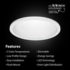 image:imageFeit Electric LED Flush Mount Ceiling Light Fits 4 Inch Cans 5CCT 1 Pack75 Inch Fits 6 Inch Housing