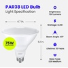 image:imageFeit Electric LED PAR38 Bulbs 75W Equivalent Non Dimmable 3000k Bright White 750 Lumens 10 Year Lifetime E26 Base PAR38 Flood Lights CRI 90 Damp Rated 4 Pack PAR38930CA10KMP43000k Bright White