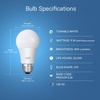 image:imageFeit Electric OM60927CAAG3 60 Watt Equivalent WiFi Dimmable No Hub Required Alexa or Google Assistant A19 LED Smart Light Bulb 42 H x 24 D 2700K Soft White 3 CountTunable White