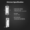 image:imageFeit Electric Paddle Dimmer Switch for Dimmable LED Light Bulbs Single Pole or 3Way Toggle Light Switch Overheat Protection Wall Plates amp Installation Hardware Included 2 PackPADDLE DIMMER