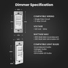 image:imageFeit Electric Paddle Dimmer Switch for Dimmable LED Light Bulbs Single Pole or 3Way Toggle Light Switch Overheat Protection Wall Plates amp Installation Hardware Included 2 PackSLIDE DIMMER