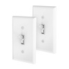 image:imageFeit Electric Paddle Dimmer Switch for Dimmable LED Light Bulbs Single Pole or 3Way Toggle Light Switch Overheat Protection Wall Plates amp Installation Hardware Included 2 PackTOGGLE DIMMER