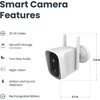 image:imageFeit Electric Plugin Outdoor Security Camera 2K HD Advance Motion Detection 24GHz WiFi 30ft Night Vision 2Way Audio Micro SD Card Storage AIPowered Smart Alerts AlwaysOn Wired PowerWhite