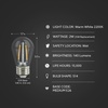 image:imageFeit Electric S14 LED Filament Light Bulbs High Output 2200K Warm White 70 Lumens String Light Replacement Bulbs 15000Hour Lifespan Clear Durable Housing S14822FILED4 4 PackWarm White