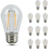 image:imageFeit Electric S14 LED Filament Light Bulbs High Output 2200K Warm White 70 Lumens String Light Replacement Bulbs 15000Hour Lifespan Clear Durable Housing S14822FILED4 4 PackWarm White